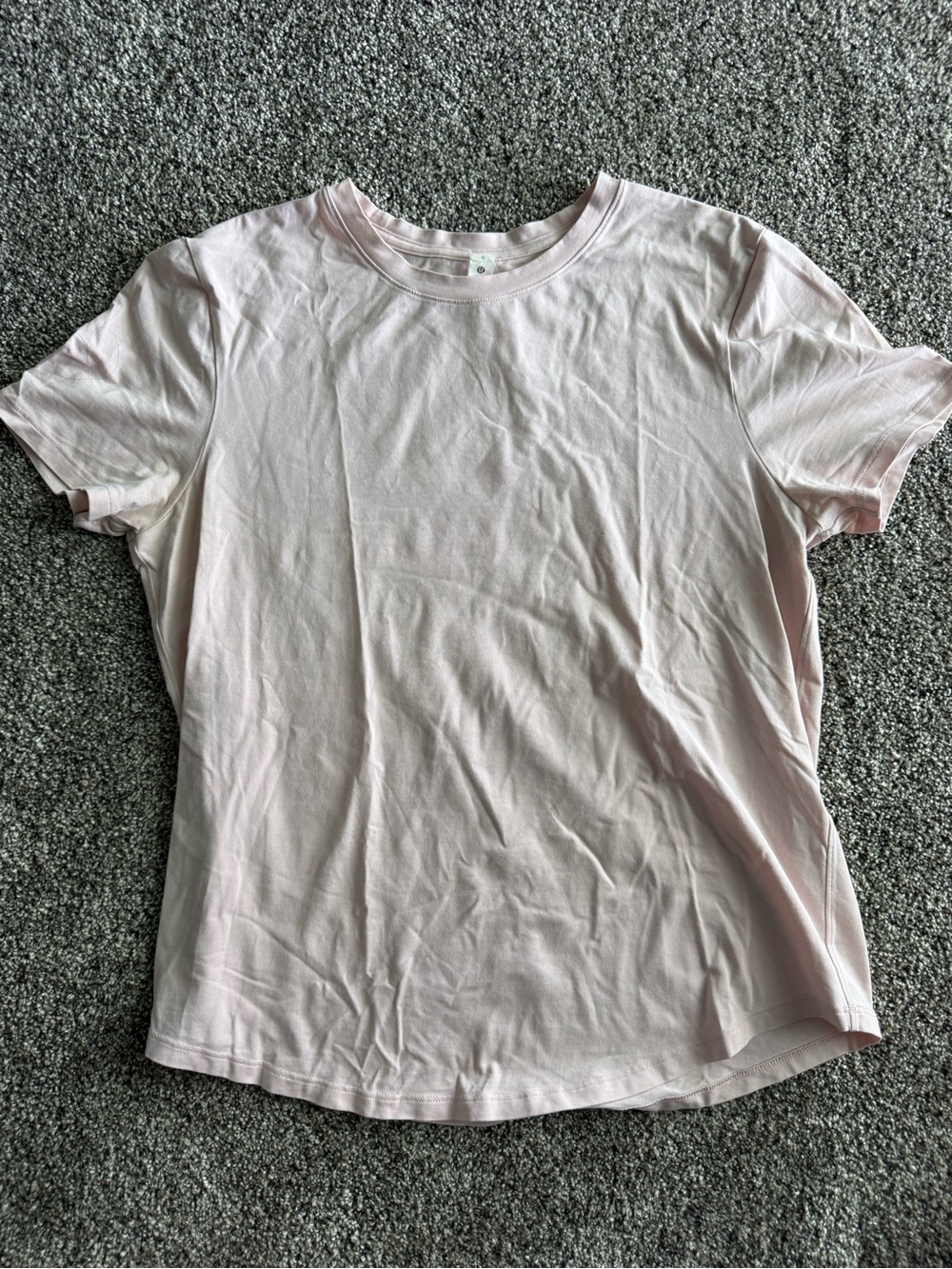 Lululemon Light Pink Short Sleeve Crewneck Tee